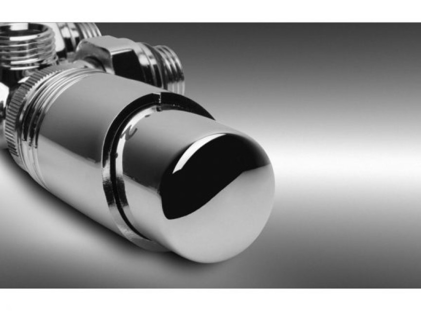 Universele chrome radiator-aansluitset (midden-onder-recht) onderblokset