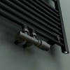Universele radiator-aansluitset Zwart (midden-onder-haaks) onderblokset