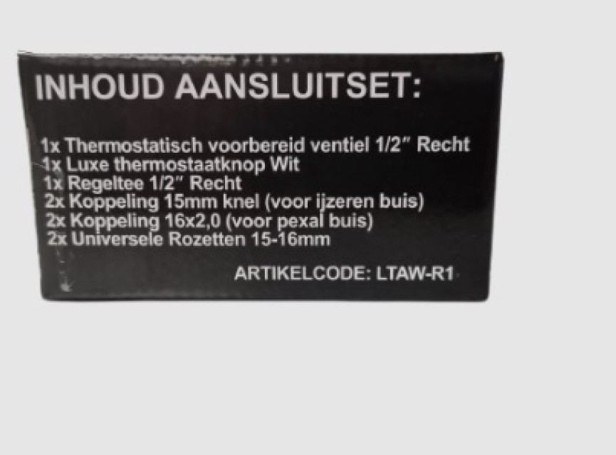 Luxe Witte thermostatische radiator aansluitset recht - LTAW-R1
