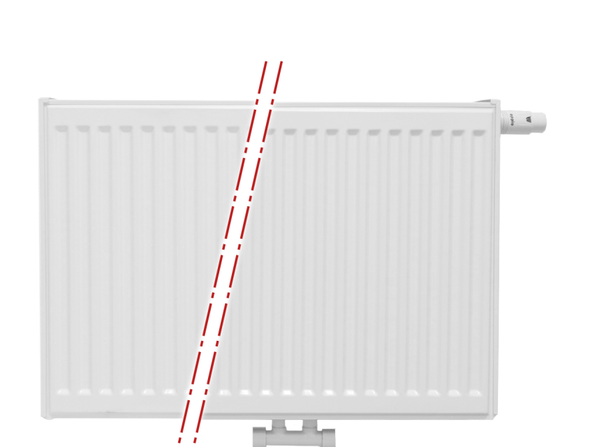 60x200 cm Type 22 - 4378 Watt - ECA Paneelradiator Compact 8 geribbelde voorzijde - Wit (Ral 9016)