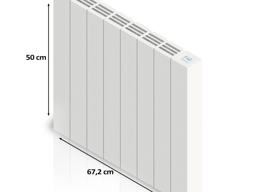 50x67,2 cm - 1500 Watt Ambiente elektrische paneelradiator - Wit (RAL 9016)