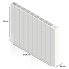 50x84,4 cm - 2000 Watt Ambiente elektrische paneelradiator - Wit (RAL 9016)