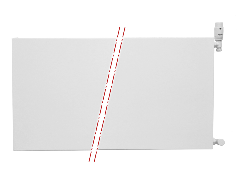 50x120 cm Type 22 - 2239 Watt - Oppio Paneelradiator Compact 6 vlakke voorzijde - Wit (Ral 9016)