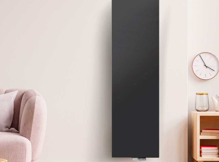 200x60 cm Type 22 - 3252 Watt - ECA Verticale radiator vlakke voorzijde - Mat Zwart (Ral 9005)