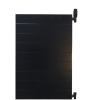 90x40 cm Type 22 - 1247 Watt - ECA Paneelradiator Compact 8 gegroefde voorzijde - Mat Zwart (Ral 9005)