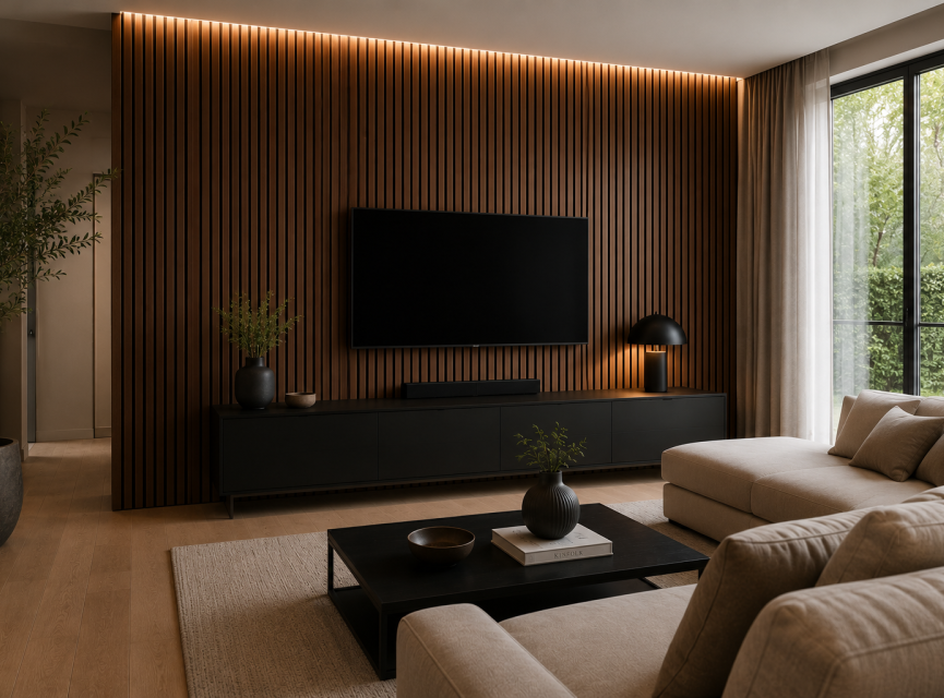 Oppio €37 PER PANEEL - 60x260 cm WENGE akoestische wand panelen
