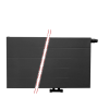 50x80 cm Type 22 - 1492 Watt - ECA Paneelradiator Compact 8 gegroefde voorzijde - Mat Zwart (Ral 9005)