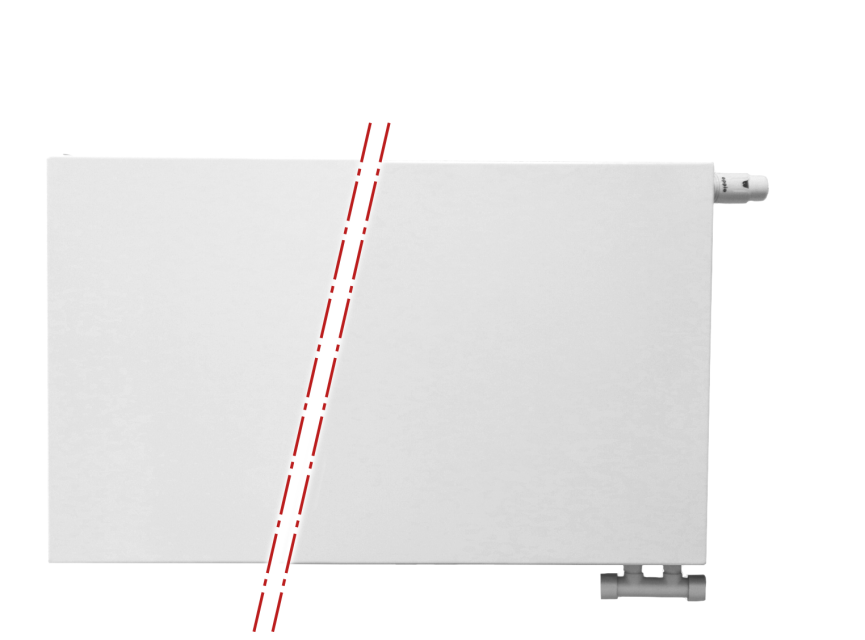 60x120 cm Type 11 - 1409 Watt - ECA Paneelradiator Compact 8 vlakke voorzijde - Wit (Ral 9016)