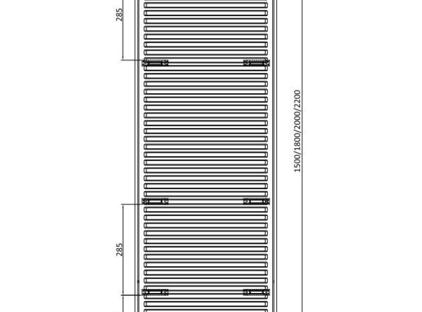 200x30 cm - 1175 Watt Smart WiFi Vlakke Verticale elektrische radiator ...