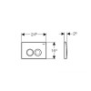 Geberit Bedieningspaneel Delta25 mat chroom – 115.125.46.5