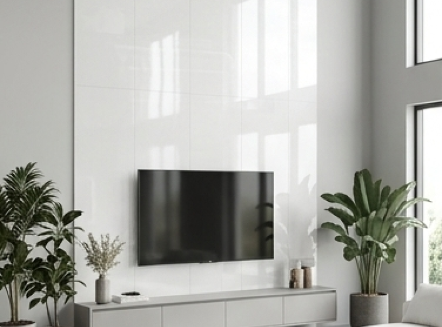 Oppio €67 PER PANEEL - 120x280x0,3 cm - PVC Wandpaneel Hoogglans Wit