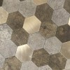 Oppio XL Bruin-Koper MIX HEXAGON - Zelfklevend Mozaiek 288x280x4mm