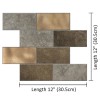 Koper XL Taupe Grijs METRO  - Zelfklevend Mozaiek 30.5x30.5x4mm