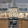 Oppio XL Geborsteld Goud HEXAGON - Zelfklevend Mozaiek 290x288mm