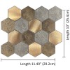 Oppio Koper XL Taupe Grijs HEXAGON - Zelfklevend Mozaiek 29.2x25.4x4mm