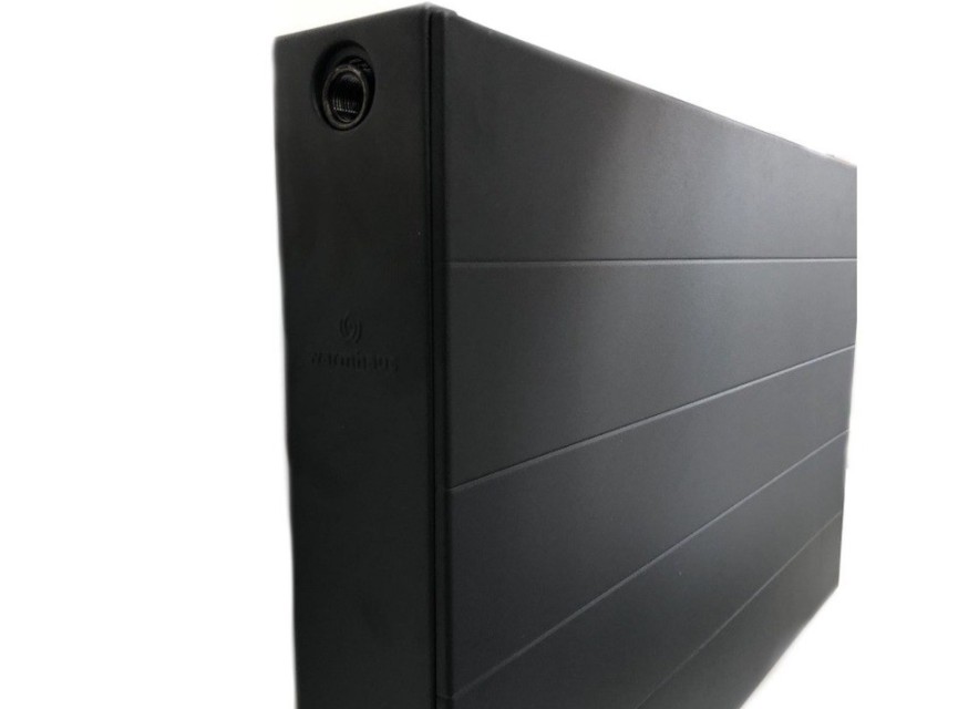 60x160 cm Type 22 - 3503 Watt - Oppio Paneelradiator Compact 6 gegroefde voorzijde - Mat Zwart (Ral 9005)