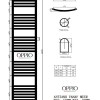 160x50 cm - 906 Watt - Oppio Handdoekradiator - Mat Zwart (Ral 9005)