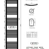 160x40 cm - 740 Watt - Oppio Handdoekradiator - Mat Zwart (Ral 9005)
