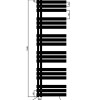 164x40 cm - Oppio Elite ECO Digital elektrische handdoekradiator - Mat Zwart (Ral 9005)
