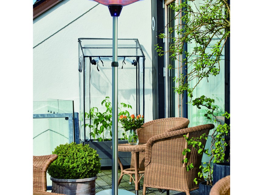 Oppio - Infrarood Terrasheater met Verstelbare Hoogte (1,93m - 2,25m), WiFi-functie, 2100W