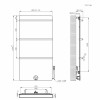 120x60 cm - E-panel elektrische radiator 750 Watt - Mat Zwart