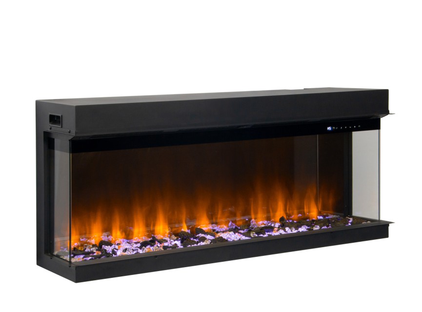 Amsterdam elektrische 3-zijdige haard 220 cm – LED Smart & Verwarming