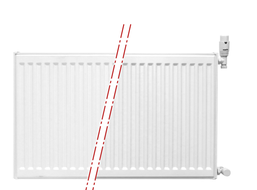 50x140 cm Type 22 - 2612 Watt - ECA Paneelradiator Compact 8 geribbelde voorzijde - Wit (Ral 9016)