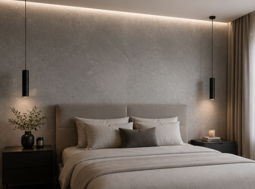 €72 PER PANEEL - 120x280x0,3 cm – Concrete Grey PVC Wandpaneel MAT