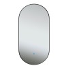 ELLIPS - 40x75 CM ( ZWART ) Toilet / Badkamerspiegel met verlichting
