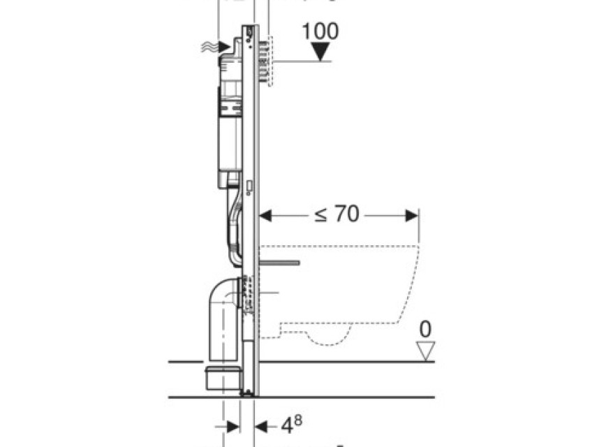 Geberit Duofix UP320 inbouwreservoir – 112×50×12 cm