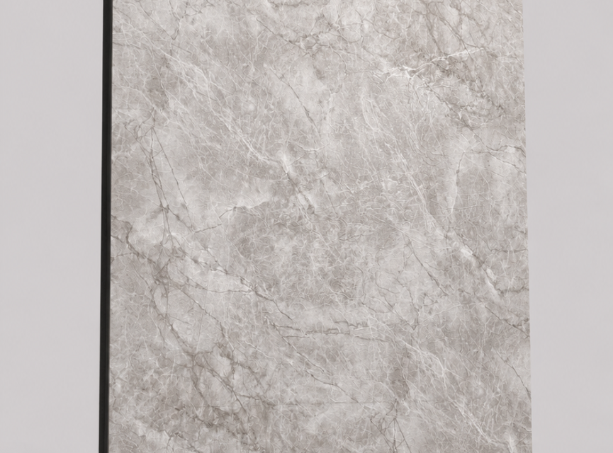 Oppio €72 PER PANEEL - 120x280x0,3 cm - PVC Wandpaneel MAT Marmerlook Taupe
