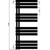 115x40 cm - 600 Watt - Oppio Elite Handdoekradiator - Wit (Ral 9016)