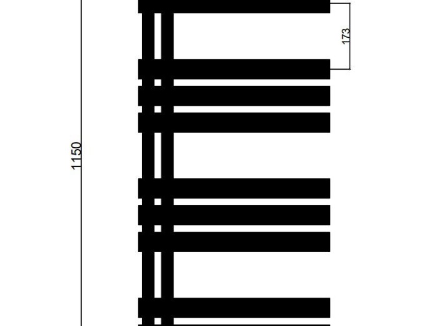 115x40 cm - 600 Watt - Oppio Elite Handdoekradiator - Wit (Ral 9016)