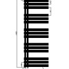 140x40 cm - 682 Watt - Oppio Elite Handdoekradiator - Wit (Ral 9016)