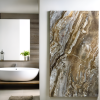 Oppio €67 PER PANEEL - PVC Wandpaneel Milos Bruin Hoogglans - 120x280x0,3 cm