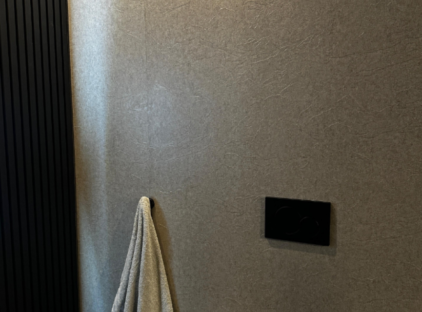 Oppio €72 PER PANEEL - 120x280x0,3 cm - PVC Wandpaneel MAT Beton Licht Grijs