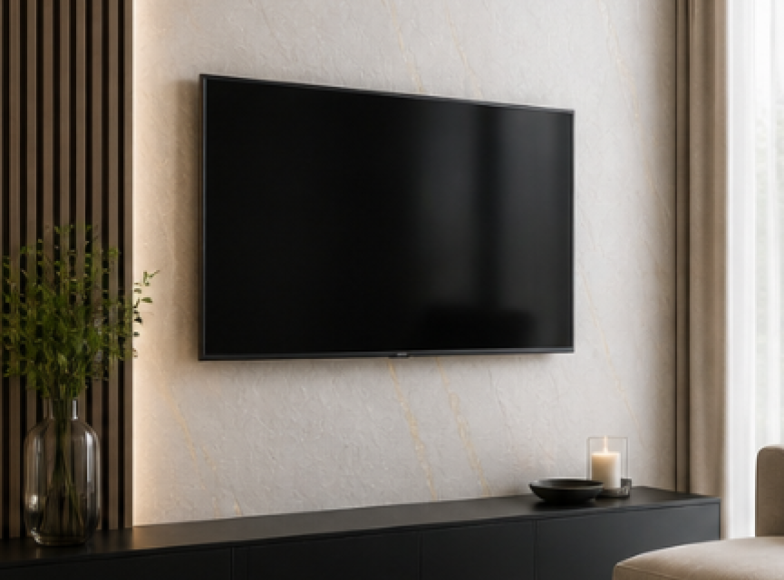 €72 PER PANEEL - 120x280x0,3 cm - PVC Wandpaneel SLATE BEIGE -  MAT
