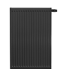 90x80 cm Type 22 - 2347 Watt - ECA Paneelradiator Compact 8 geribbelde voorzijde - Mat Zwart (Ral 9005)