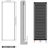 200x40 cm Type 20 - 1521 Watt - Oppio Verticale radiator vlakke voorzijde - Mat Zwart (Ral 9005)