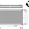 60x120 cm Type 22 - 2627 Watt - Oppio Paneelradiator Compact 6 vlakke voorzijde - Wit (Ral 9016)
