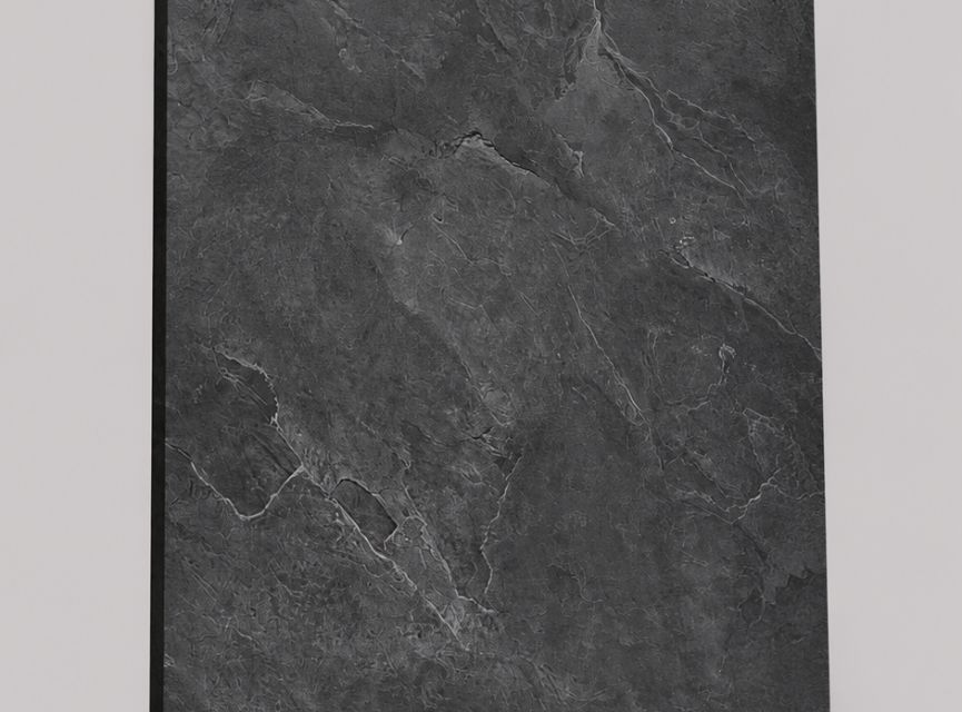 Oppio €72,- PER PANEEL - PVC Wandpaneel MAT Ardesia Noir / Zwart - 120x280x0,3 cm