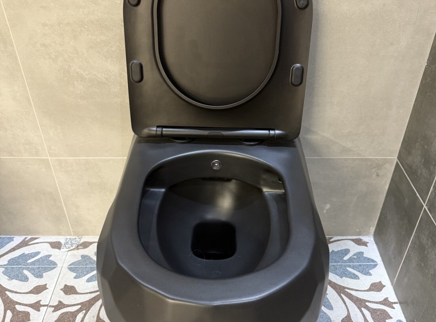 Oppio Diamond Black Wandcloset – Mat Zwart – Rimfree – Met Bidet-functie