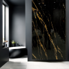 Oppio €67 PER PANEEL - PVC Wandpaneel Ceasar Black / Zwart Goud Hoogglans - 120x280x0,3 cm