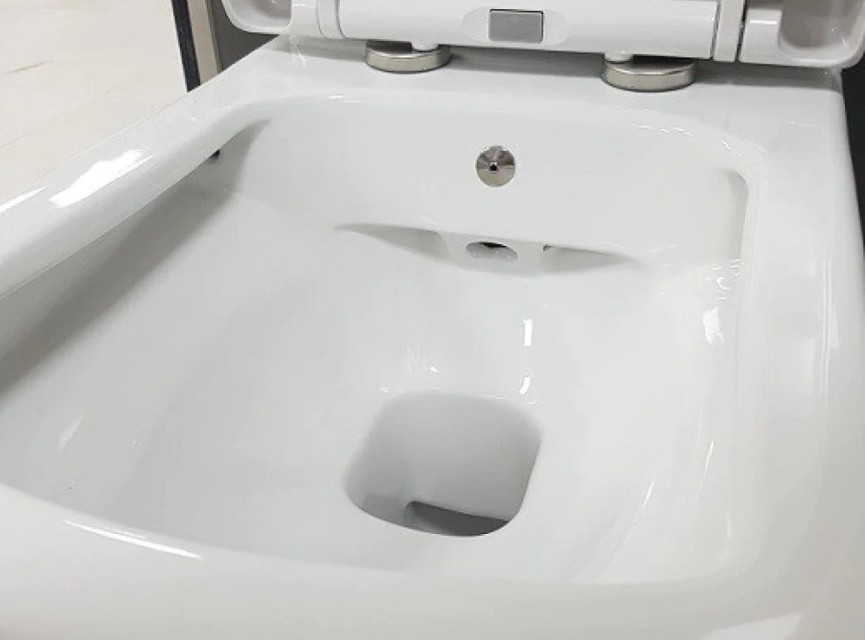 Oppio Square Randloos Douche-WC in Glans Wit – Inclusief Softclose Bril