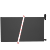 60x100 cm Type 22 - 2189 Watt - ECA Paneelradiator Compact 8 vlakke voorzijde - Mat Zwart (Ral 9005)