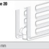 200x60 cm Type 20 - 2214 Watt - Oppio Verticale radiator gegroefde voorzijde - Wit (Ral 9016)