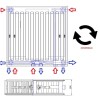 50x120 cm Type 22 - 2239 Watt - ECA Paneelradiator Compact 8 vlakke voorzijde - Wit (Ral 9016)