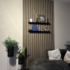 €37 Per Paneel - SUPERMAT 60x260 cm LICHT WALNOOT Eiken akoestische wand panelen lattenwand met Vilt