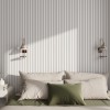 €37 PER PANEEL - 260x60 cm Wit Akoestische wand panelen lattenwand met Witte Vilt