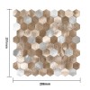 Oppio Geborsteld Zilver MIX HEXAGON - Zelfklevend Mozaiek 291x286x4mm